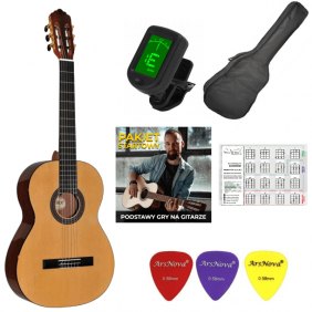 ZESTAW GITARA KLASYCZNA ESPANIOLA 3/4 + AKCESORIA