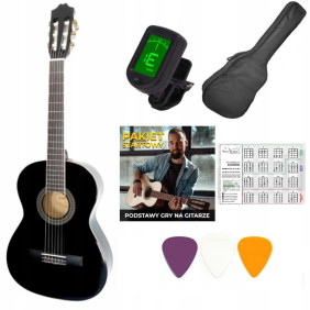 ZESTAW DLA POCZĄTKUJĄCYCH GITARA + AKCESORIA + KURS NAUKI