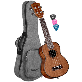 Ukulele Sopranowe - Cascha HH2027 Soprano Mahogany Bundle