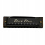HARMONIJKA DIATONICZNA BLACK BLUES A-DUR ŚWIETNA JAKOŚĆ (ETUI + SZMATKA)
