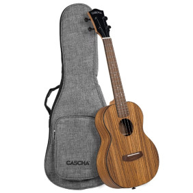 UKULELE KONCERTOWE - CASCHA CUCZW 1 ZEBRA + GRUBY POKROWIEC!!