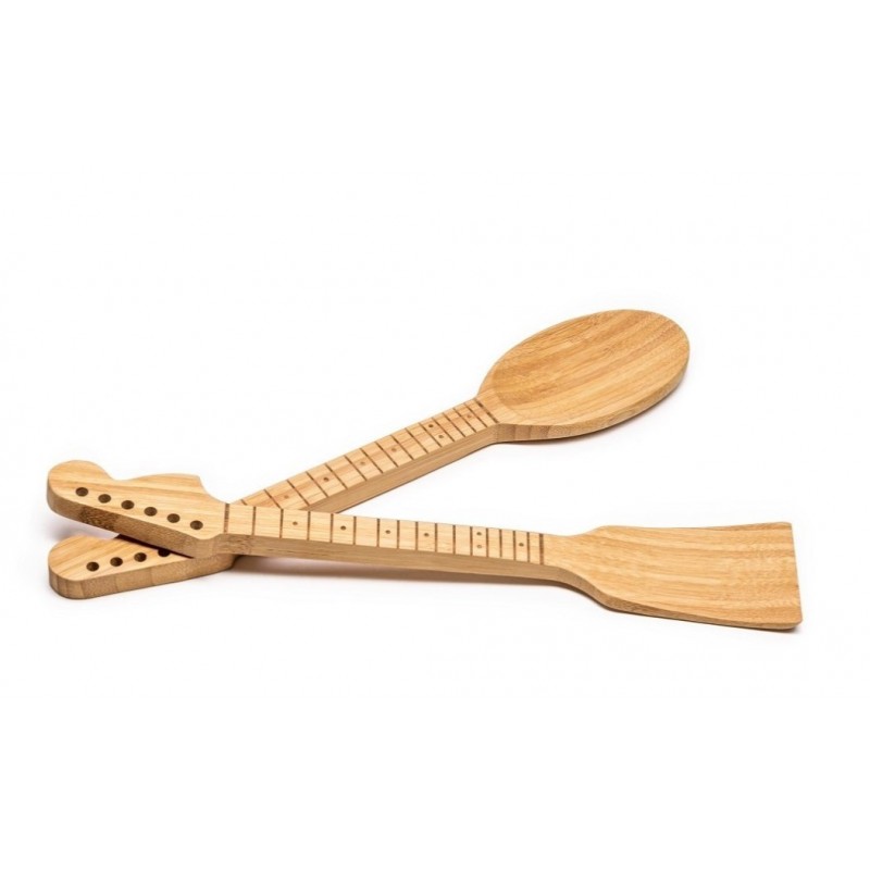 Bambusowa łopatka i łyżka kuchenna gitarzysty