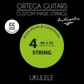 Struny Ortega authentic black nylon UKABK-CC (Ukulele Koncertowe)