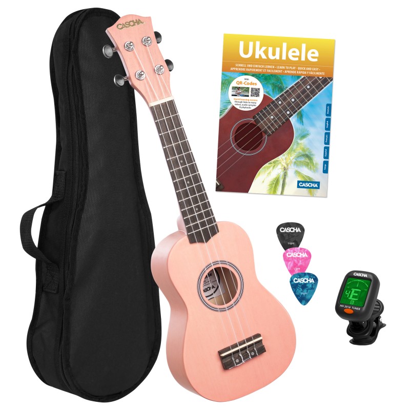 Zestaw ukulele Sopranowe Pink - Cascha HH3976
